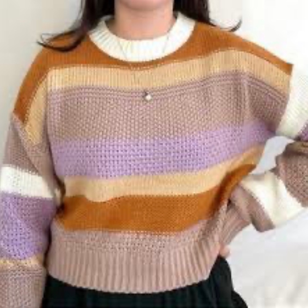 Shein colour block knit sweater | US M